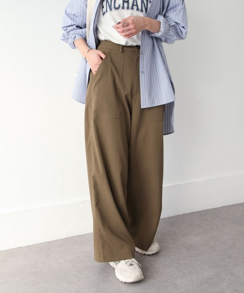 Chillfar(チルファー)の「クレープベイカーパンツ(チノパンツ・レディース・ベージュ/カーキ/ブラック・MEDIUM/LARGE)」の18枚目の写真