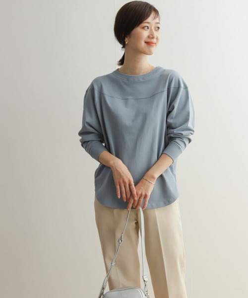 URBAN RESEARCH DOORS(アーバンリサーチドアーズ)の「USAコットンフットボールTシャツ(Tシャツ/カットソー・レディース・オフホワイト/チャコールグレー/ブルー・MEDIUM)」の5枚目の写真