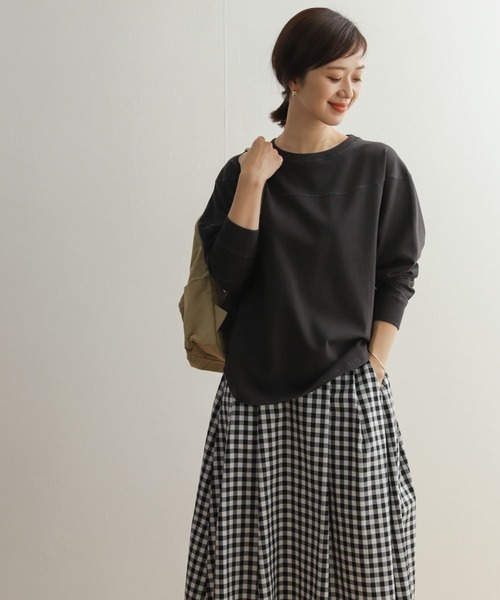 URBAN RESEARCH DOORS(アーバンリサーチドアーズ)の「USAコットンフットボールTシャツ(Tシャツ/カットソー・レディース・オフホワイト/チャコールグレー/ブルー・MEDIUM)」の10枚目の写真