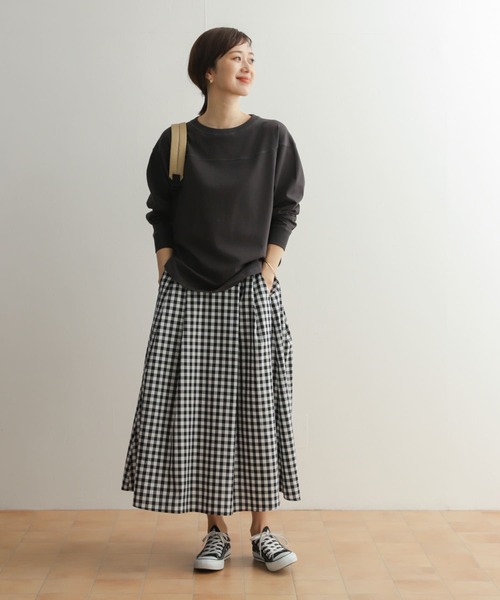 URBAN RESEARCH DOORS(アーバンリサーチドアーズ)の「USAコットンフットボールTシャツ(Tシャツ/カットソー・レディース・オフホワイト/チャコールグレー/ブルー・MEDIUM)」の15枚目の写真