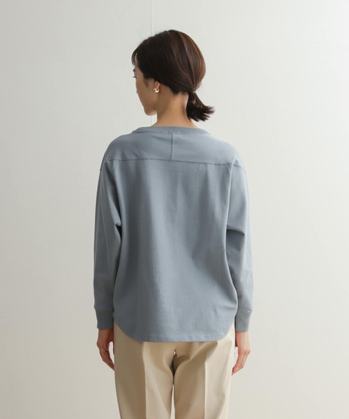 URBAN RESEARCH DOORS(アーバンリサーチドアーズ)の「USAコットンフットボールTシャツ(Tシャツ/カットソー・レディース・オフホワイト/チャコールグレー/ブルー・MEDIUM)」の19枚目の写真