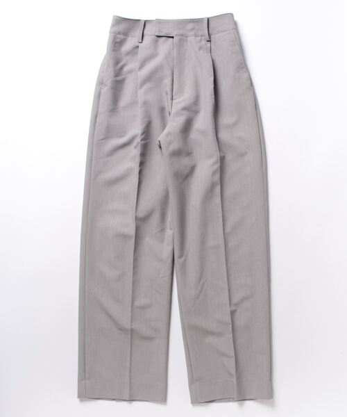 Q(キュー)の「ストレッチストレートパンツ(その他パンツ・レディース・ライトグレー/ブラック・MEDIUM)」の5枚目の写真