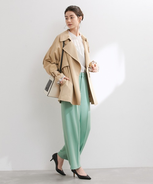 前後2WAYスタンドフリルシアーブラウス