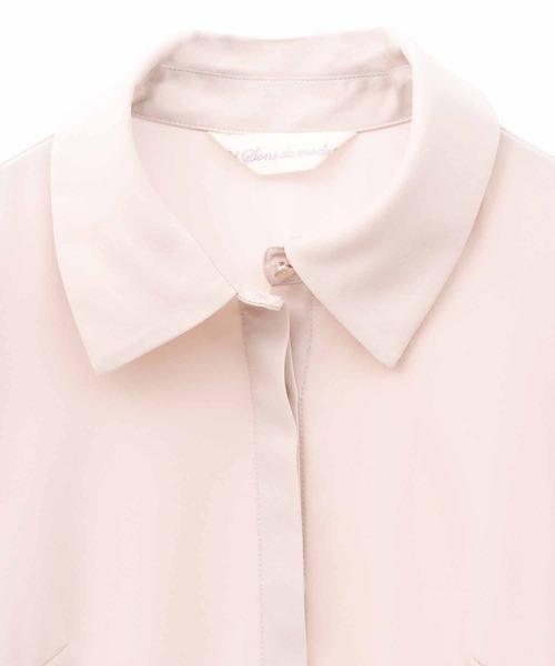 31 Sons de mode(トランテアン ソン ドゥ モード)の「襟付きボウタイブラウス(シャツ/ブラウス・レディース・オフホワイト/ベージュ/ネイビー・36)」の16枚目の写真