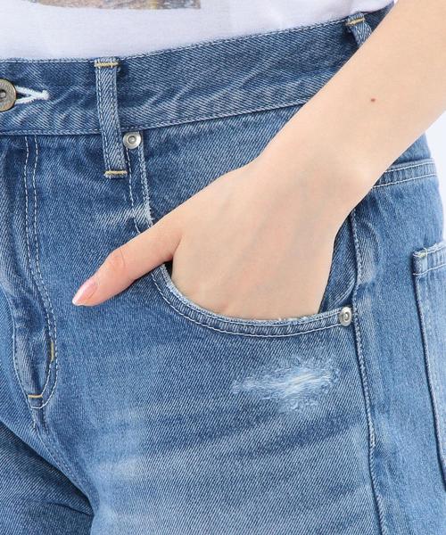 Another Edition(アナザーエディション)の「ダメージデニムショートパンツ/AEBC ダメージDNM S/PT◆(デニムパンツ・レディース・ホワイト/ネイビー・SMALL/MEDIUM)」の10枚目の写真