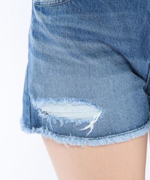 Another Edition(アナザーエディション)の「ダメージデニムショートパンツ/AEBC ダメージDNM S/PT◆(デニムパンツ・レディース・ホワイト/ネイビー・SMALL/MEDIUM)」の12枚目の写真