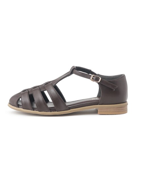 grove（グローブ）の「◆【快適さ重視のトレンドサンダル】人間工学 グルカサンダル（サンダル・レディース・アイボリー/ダークブラウン/ブラック・35/45/25）」の13枚目の写真