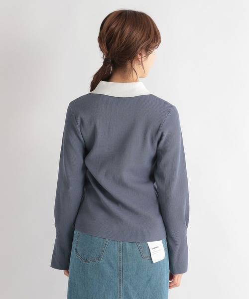 Andemiu（アンデミュウ）の「フロントボタンエリニット189574（ニット/セーター・レディース・ブルー/グレー/ブラック・FREE）」の12枚目の写真