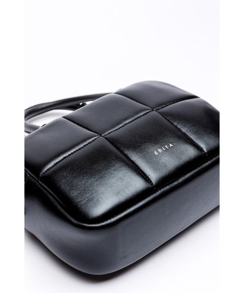 EDITA.（エディータ）の「EDITA./エディータ ネオプレン 軽量 イミテーション パフ 2way ショルダーバッグ ハンドバッグ（ショルダーバッグ・レディース・ブラック・FREE）」の10枚目の写真