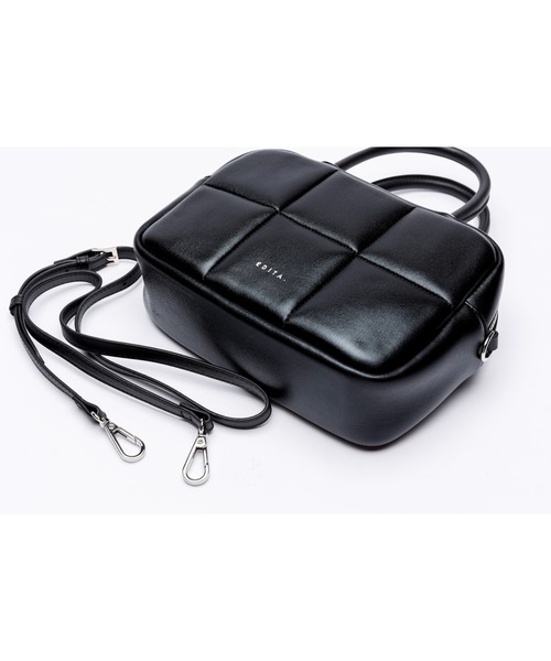 EDITA.（エディータ）の「EDITA./エディータ ネオプレン 軽量 イミテーション パフ 2way ショルダーバッグ ハンドバッグ（ショルダーバッグ・レディース・ブラック・FREE）」の11枚目の写真