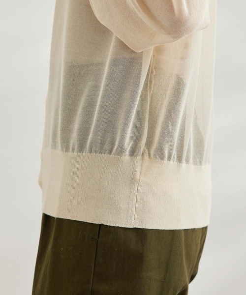 ROPE' PICNIC(ロペピクニック)の「【WEB限定カラー:ピンク】2WAY/シアーカーディガン(カーディガン/ボレロ・レディース・ブラック/オフホワイト/ベージュ/ブルー/ターコイズブルー/ピンク系その他2/オレンジ/イエロー系その他2・38)」の16枚目の写真