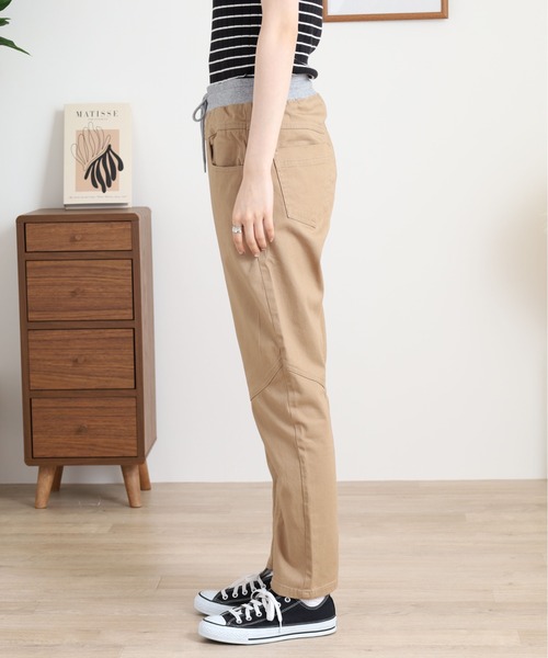 atONE（アットワン）の「atONE ウエストリブツイルサルエルパンツ（その他パンツ・レディース・ブラック/カーキ/ベージュ・M/L/LL/4L/3L）」の19枚目の写真