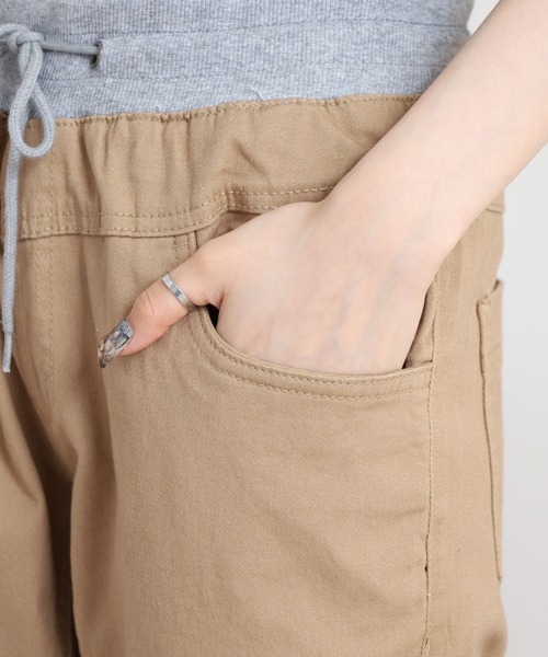 atONE（アットワン）の「atONE ウエストリブツイルサルエルパンツ（その他パンツ・レディース・ブラック/カーキ/ベージュ・M/L/LL/4L/3L）」の22枚目の写真
