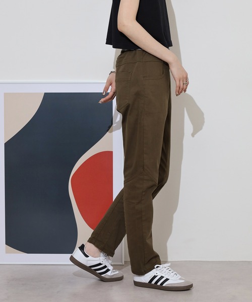 atONE（アットワン）の「atONE ウエストリブツイルサルエルパンツ（その他パンツ・レディース・ブラック/カーキ/ベージュ・M/L/LL/4L/3L）」の16枚目の写真