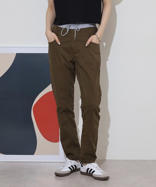 atONE（アットワン）の「atONE ウエストリブツイルサルエルパンツ（その他パンツ・レディース・ブラック/カーキ/ベージュ・M/L/LL/4L/3L）」の14枚目の写真