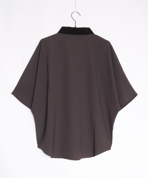 バラ刺繍 半袖ドルマンシャツ(シャツ/ブラウス)|WESTSEA(ウエストシー) バラ刺繍 半袖ドルマンシャツ(シャツ/ブラウス)|WESTSEA(ウエストシー)