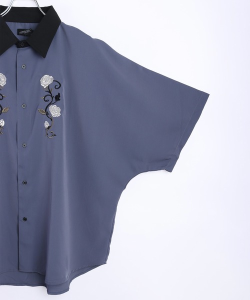 WESTSEA(ウエストシー)の「バラ刺繍 半袖ドルマンシャツ(シャツ/ブラウス・メンズ・ブルー/チャコール/ホワイト/ホワイト系その他/チャコールグレー・L/M)」の19枚目の写真