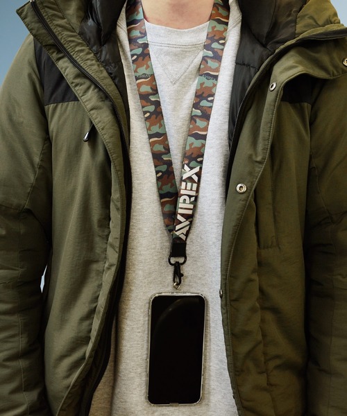 AVIREX（アヴィレックス）の「アヴィレックス ロングストラップ 「迷彩柄」（スマホグッズ・メンズ・グリーン/ブラック・ONE SIZE）」の3枚目の写真