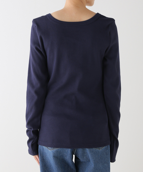 IENA(イエナ)の「テレコオープンネックTシャツ(Tシャツ/カットソー・レディース・ライトグレー/ホワイト/グリーン/ネイビー・FREE)」の18枚目の写真