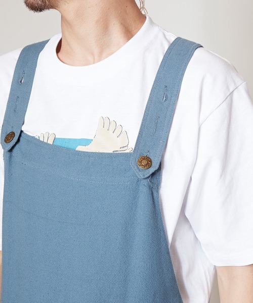 チャイハネ（チャイハネ）の「【チャイハネ】ネパトMEN'Sサロペット（サロペット/オーバーオール・メンズ・ホワイト/ブルー/イエロー・FREE）」の12枚目の写真