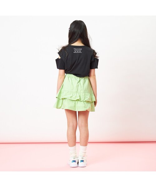 algy（アルジー）の「フリルスカパン（スカート・キッズ・ブラック/サックスブルー/ライム・SMALL/MEDIUM/X-SMALL/XX-SMALL）」の10枚目の写真