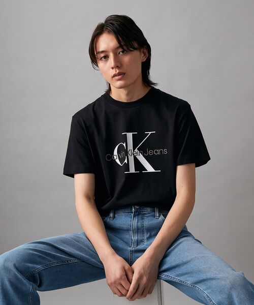 ★ ★ モノグラム CK ロゴ Tシャツ セール】モノグラム エンブロイド Tシャツ(Tシャツ/カットソー
