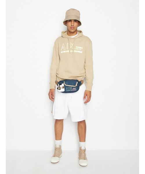 ARMANI EXCHANGE(アルマーニエクスチェンジ)の「【A|X アルマーニ エクスチェンジ】スウェットショートパンツ(その他パンツ・メンズ・ホワイト・SMALL/MEDIUM/X-SMALL/LARGE/X-LARGE)」の4枚目の写真