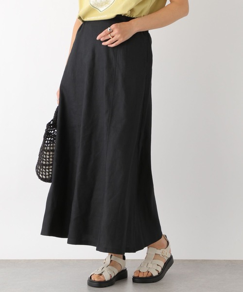 LEPSIM（レプシィム）の「リネンブレンドスカート　163946（スカート・レディース・ブラック/キナリ・LARGE/MEDIUM）」の7枚目の写真