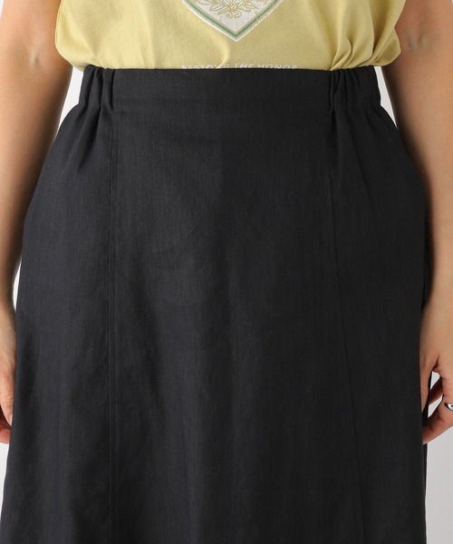 LEPSIM（レプシィム）の「リネンブレンドスカート　163946（スカート・レディース・ブラック/キナリ・LARGE/MEDIUM）」の11枚目の写真