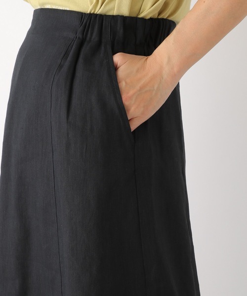 LEPSIM（レプシィム）の「リネンブレンドスカート　163946（スカート・レディース・ブラック/キナリ・LARGE/MEDIUM）」の12枚目の写真