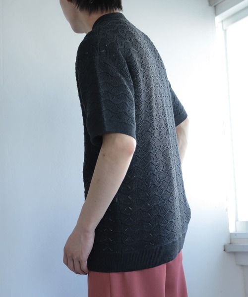 SENSE OF PLACE by URBAN RESEARCH(センスオブプレイスバイアーバンリサーチ)の「『ユニセックス』『洗濯可』レースアミカーディガン(5分袖)(カーディガン/ボレロ・メンズ・チャコールグレー/ブルー/バーガンディー・MEDIUM/LARGE)」の20枚目の写真