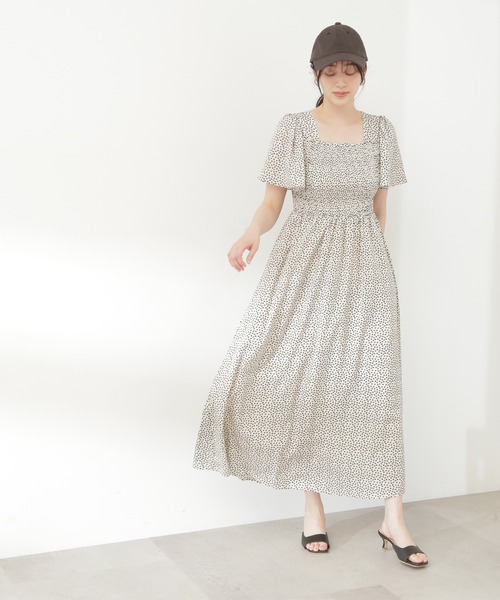 N.（N. Natural Beauty Basic）（エヌエヌナチュラルビューティーベーシック）の「【S Size Line】◆フラワープリントシャーリングワンピース（ワンピース・レディース・ホワイト系その他/ブラック系その他/グリーン系その他・SMALL/MEDIUM）」の18枚目の写真