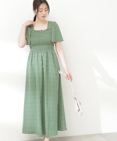 N.（N. Natural Beauty Basic）（エヌエヌナチュラルビューティーベーシック）の「【S Size Line】◆フラワープリントシャーリングワンピース（ワンピース・レディース・ホワイト系その他/ブラック系その他/グリーン系その他・SMALL/MEDIUM）」の10枚目の写真