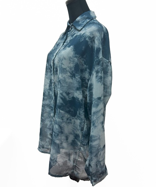 DiamondHearts（ダイヤモンドハーツ）の「タイダイ柄 長袖シアーシャツ（シャツ/ブラウス・レディース・ブルー系その他/ブルー系その他2・FREE）」の12枚目の写真