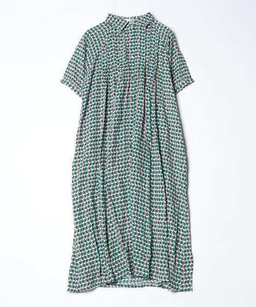 sandy（サンディー）の「【sandy】プリントラグランスリーブタックOP（ワンピース・レディース・ネイビー/イエロー/ブラウン/グリーン・FREE）」の3枚目の写真