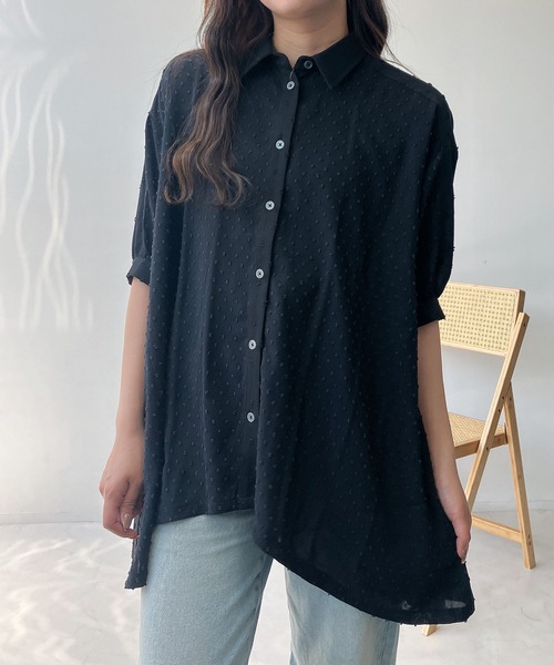 99.9様【新品】アズノゥアズ　オオラカ　スーパーレースミックスチュニック AS KNOW AS plus（アズノゥアズプラス）の「♪イレギュラーヘム