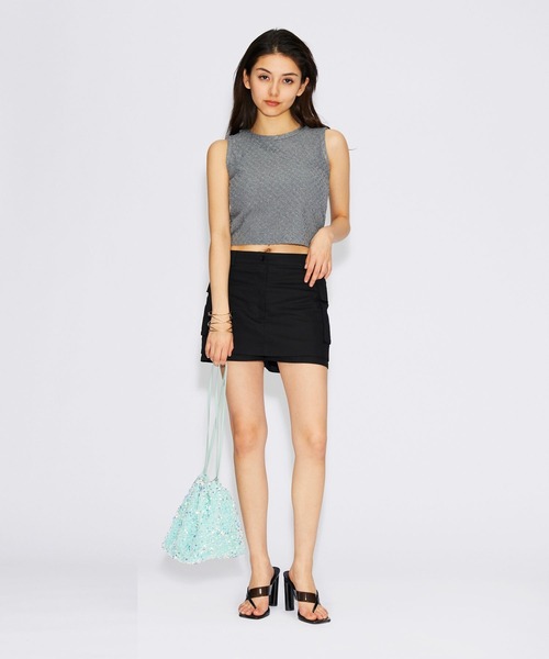 FOREVER 21（フォーエバー トゥエンティーワン）の「ワークローライズミニスカパン（スカート・レディース・ホワイト/グリーン系その他3/ブラック・SMALL/MEDIUM）」の15枚目の写真