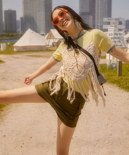 FOREVER 21（フォーエバー トゥエンティーワン）の「ワークローライズミニスカパン（スカート・レディース・ホワイト/グリーン系その他3/ブラック・SMALL/MEDIUM）」の16枚目の写真