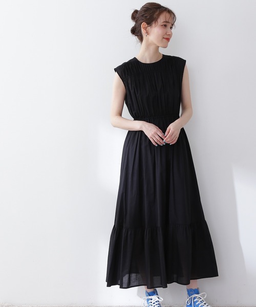 N.（N. Natural Beauty Basic）（エヌエヌナチュラルビューティーベーシック）の「【S Size Line】◆コットンローンティアードウエストリボンワンピース（ワンピース・レディース・イエロー/ライラック/パープル/ブラック/ブルー/レッド系その他・SMALL/MEDIUM）」の7枚目の写真