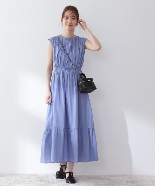 N.（N. Natural Beauty Basic）（エヌエヌナチュラルビューティーベーシック）の「【S Size Line】◆コットンローンティアードウエストリボンワンピース（ワンピース・レディース・イエロー/ライラック/パープル/ブラック/ブルー/レッド系その他・SMALL/MEDIUM）」の14枚目の写真