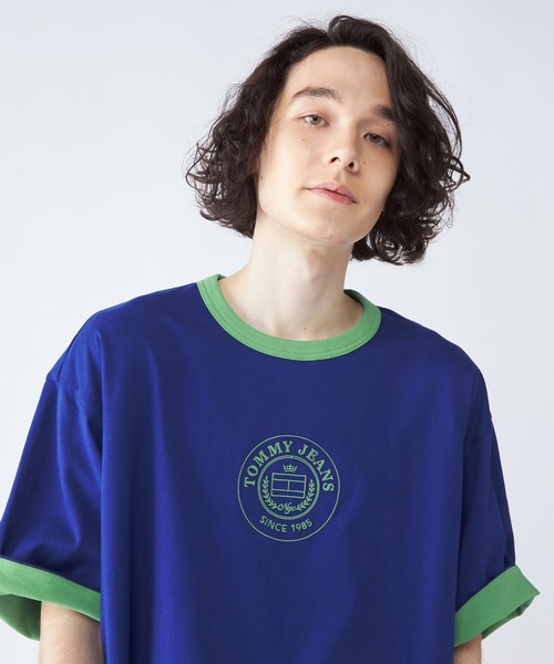  Jeans バッジロゴ ストライプ 半袖 Tシャツ 送関込 Tommy Jeans バッジロゴ ストライプ 半袖 Tシャツ 送関込