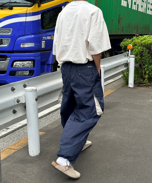 Perushu（ペルーシュ）の「配色ポケットリップストップナイロンカーゴパンツ（カーゴパンツ・メンズ・ブラック/ネイビー/オリーブ・MEDIUM/LARGE/SMALL）」の12枚目の写真