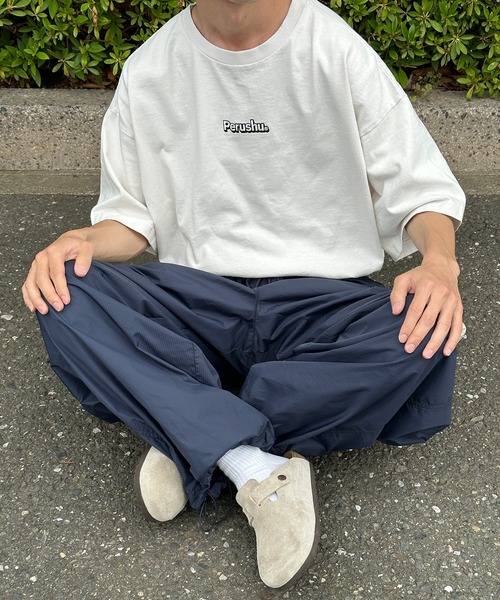 Perushu（ペルーシュ）の「配色ポケットリップストップナイロンカーゴパンツ（カーゴパンツ・メンズ・ブラック/ネイビー/オリーブ・MEDIUM/LARGE/SMALL）」の13枚目の写真