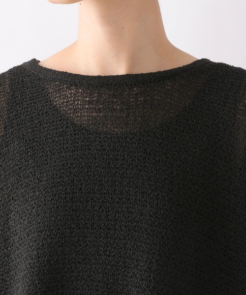 LEPSIM（レプシィム）の「5ゲージメッシュ5分袖プルオーバー　961216（ニット/セーター・レディース・ブラック/グレー/ライトグリーン/アイボリー・FREE）」の11枚目の写真