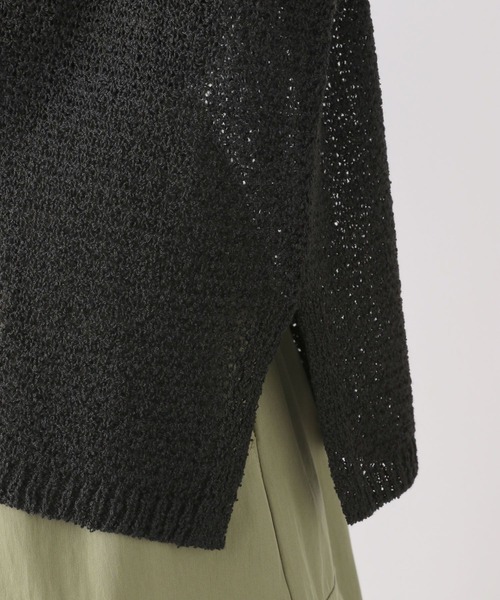 LEPSIM（レプシィム）の「5ゲージメッシュ5分袖プルオーバー　961216（ニット/セーター・レディース・ブラック/グレー/ライトグリーン/アイボリー・FREE）」の21枚目の写真