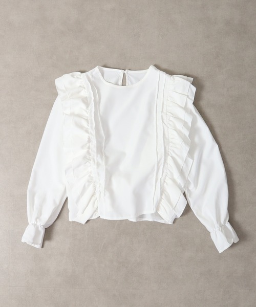 ＆soiree（アンドソワレ）の「&soiree フリルデザインブラウス（シャツ/ブラウス・レディース・ホワイト・F）」の10枚目の写真