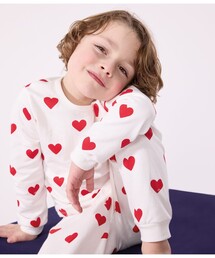 PETIT BATEAU | ハートプリント長袖パジャマ(ルームウェア/パジャマ)