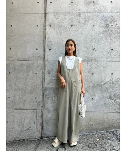 TRUNC（トランクエイティーエイト）の「Relaxed Fit Overalls（サロペット/オーバーオール・レディース・グレイッシュベージュ・FREE）」の10枚目の写真