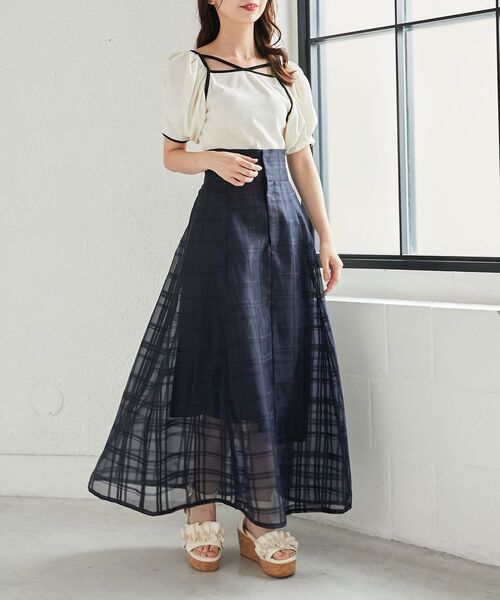 MAJESTIC LEGON(マジェスティックレゴン)の「バックレースアップフレアスカート(スカート・レディース・ホワイト系その他/ブラック系その他2/ブルー系その他4/ピンク系その他2/ブラック/ブラック系その他/ブラウン系その他2/ベージュ系その他2・SMALL/MEDIUM)」の7枚目の写真