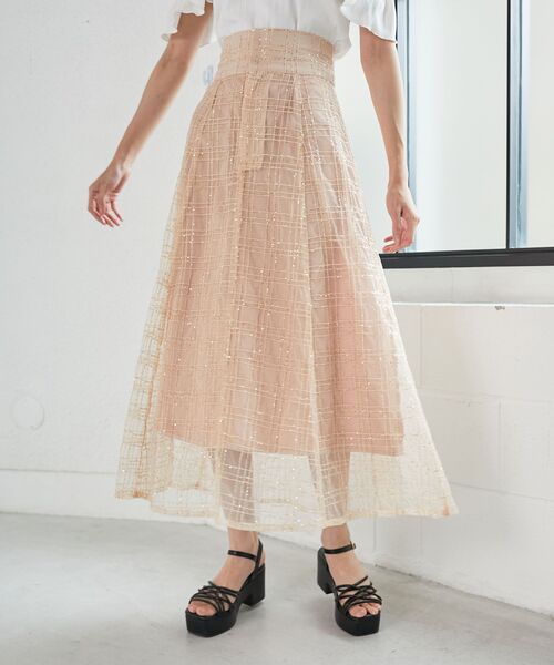 MAJESTIC LEGON(マジェスティックレゴン)の「バックレースアップフレアスカート(スカート・レディース・ホワイト系その他/ブラック系その他2/ブルー系その他4/ピンク系その他2/ブラック/ブラック系その他/ブラウン系その他2/ベージュ系その他2・SMALL/MEDIUM)」の8枚目の写真